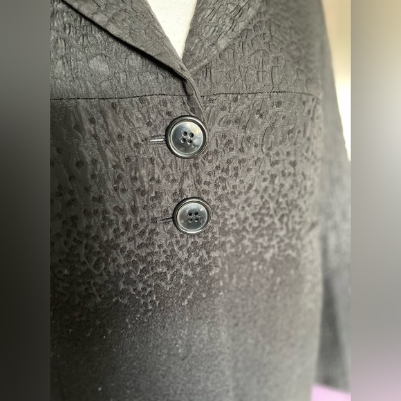 Marc Aurel Black textured Two Button Blazer‎ Size 38 - Picture 6 of 11